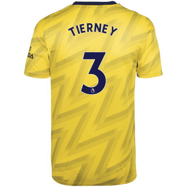 Camiseta Arsenal NO.3 Tierney Segunda equipo 2019-20 Amarillo